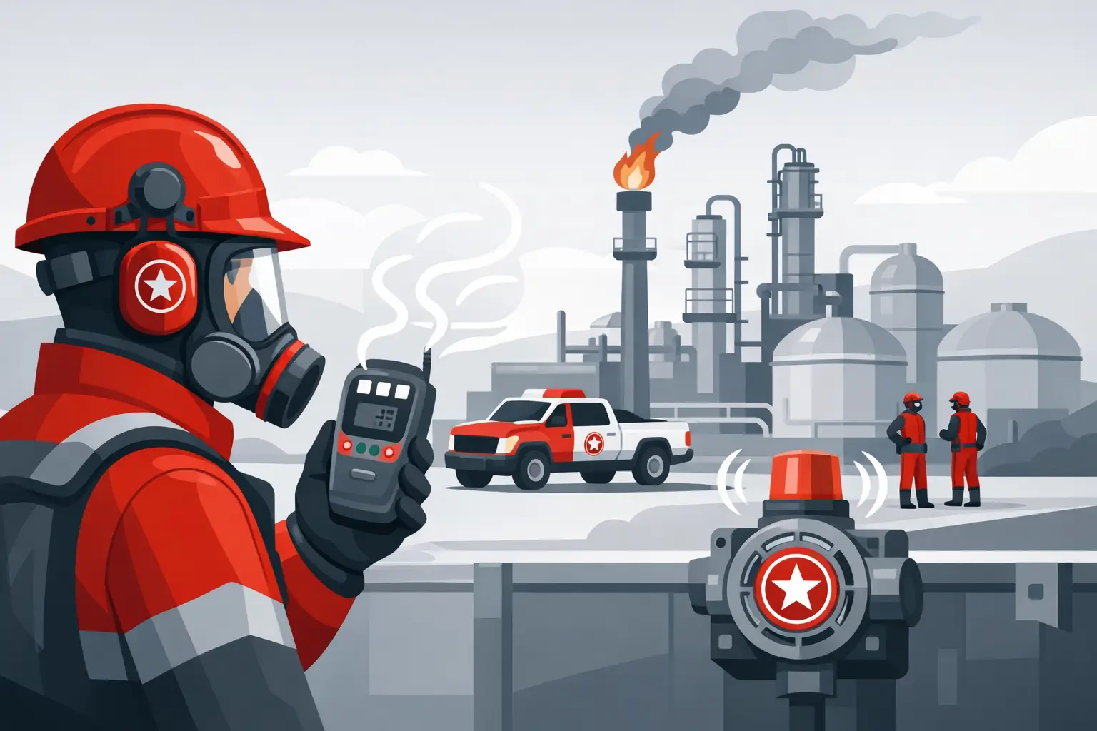 Détection de gaz sur site à haut risque